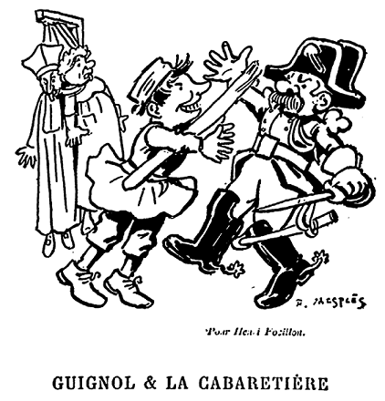 Guignol juge gendarme cabaretière marionnettes