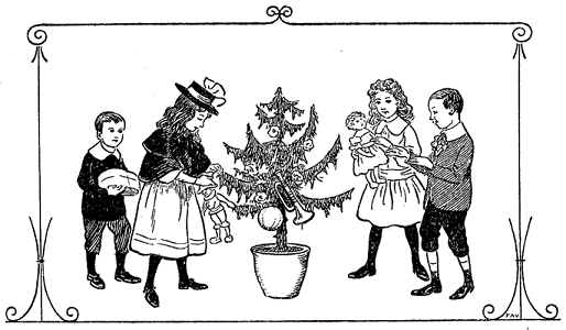 arbre de Noël pièce de theatre marionnettes libre de droits Mme Girardot
